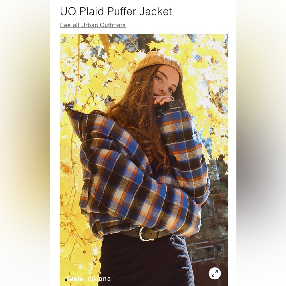 Urban Outfitters cropped puffer jacket